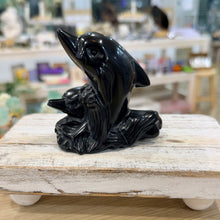 Load image into Gallery viewer, Black Obsidian Dolphin