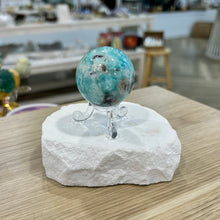 Load image into Gallery viewer, Amazonite & Smokey Quartz Sphere