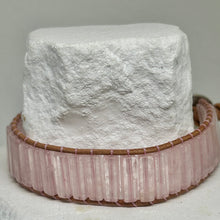 Load image into Gallery viewer, Rose Quartz Macrame Bracelet