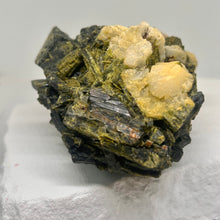Load image into Gallery viewer, Green Tourmaline & Quartz Cluster