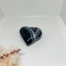 Load image into Gallery viewer, Black Banded Agate Hearts