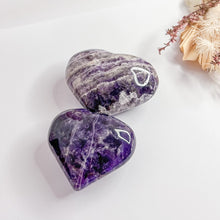 Load image into Gallery viewer, Chevron Amethyst Hearts