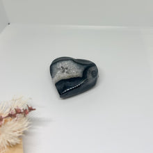 Load image into Gallery viewer, Black Banded Agate Hearts