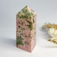 Load image into Gallery viewer, Pink Opal with Epidote Points