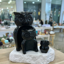 Load image into Gallery viewer, Black Obsidian Owl Family
