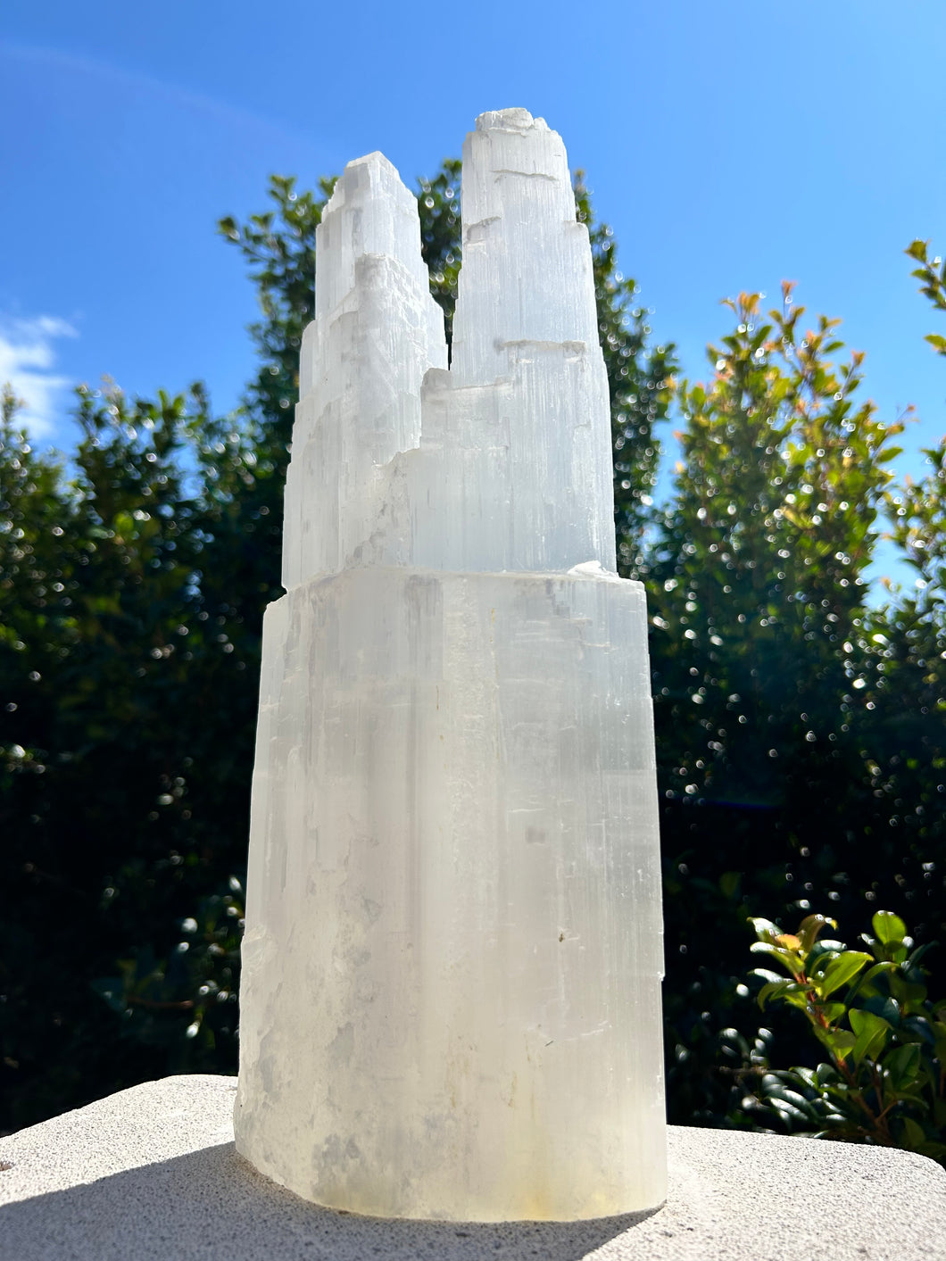 Selenite Twin Tower