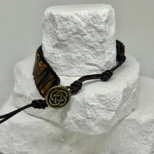 Load image into Gallery viewer, Yellow Tigers Eye Macrame Bracelet
