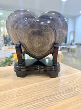 Load image into Gallery viewer, Silver Obsidian Heart
