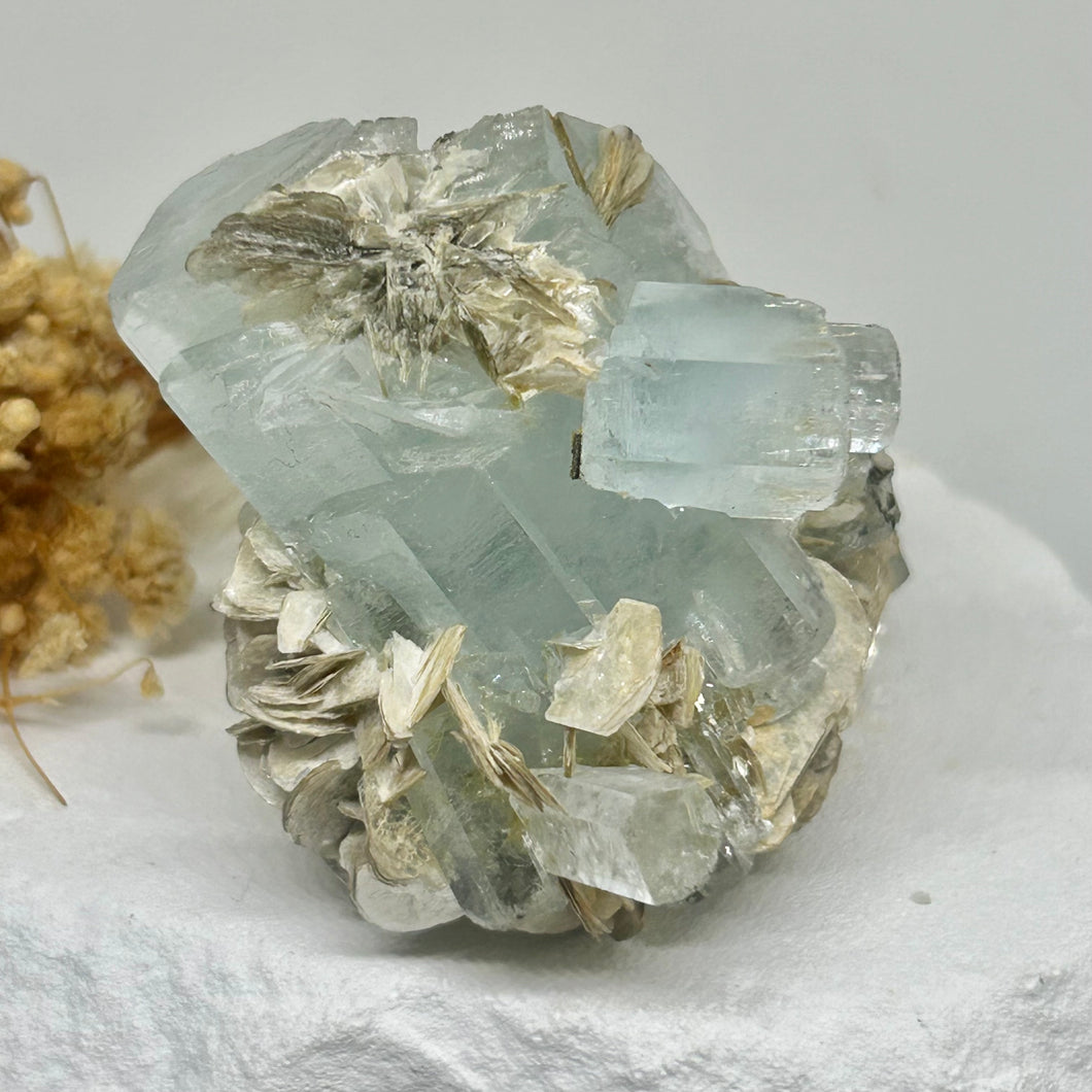Aquamarine & Mica